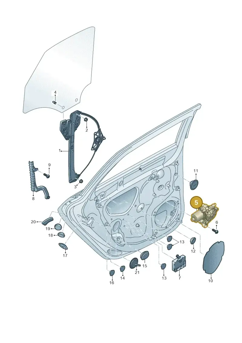 5Q0959802 — Audi RS3 Limousine (2017-2020) diagram 745839700, position 5