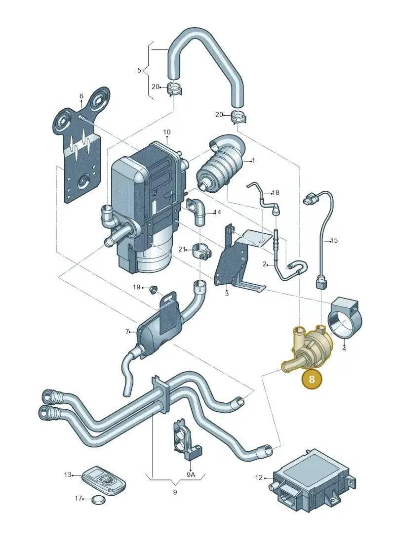 5Q0965561C — Audi A3 Sportback (2012-2016) diagram 745000110, position 8