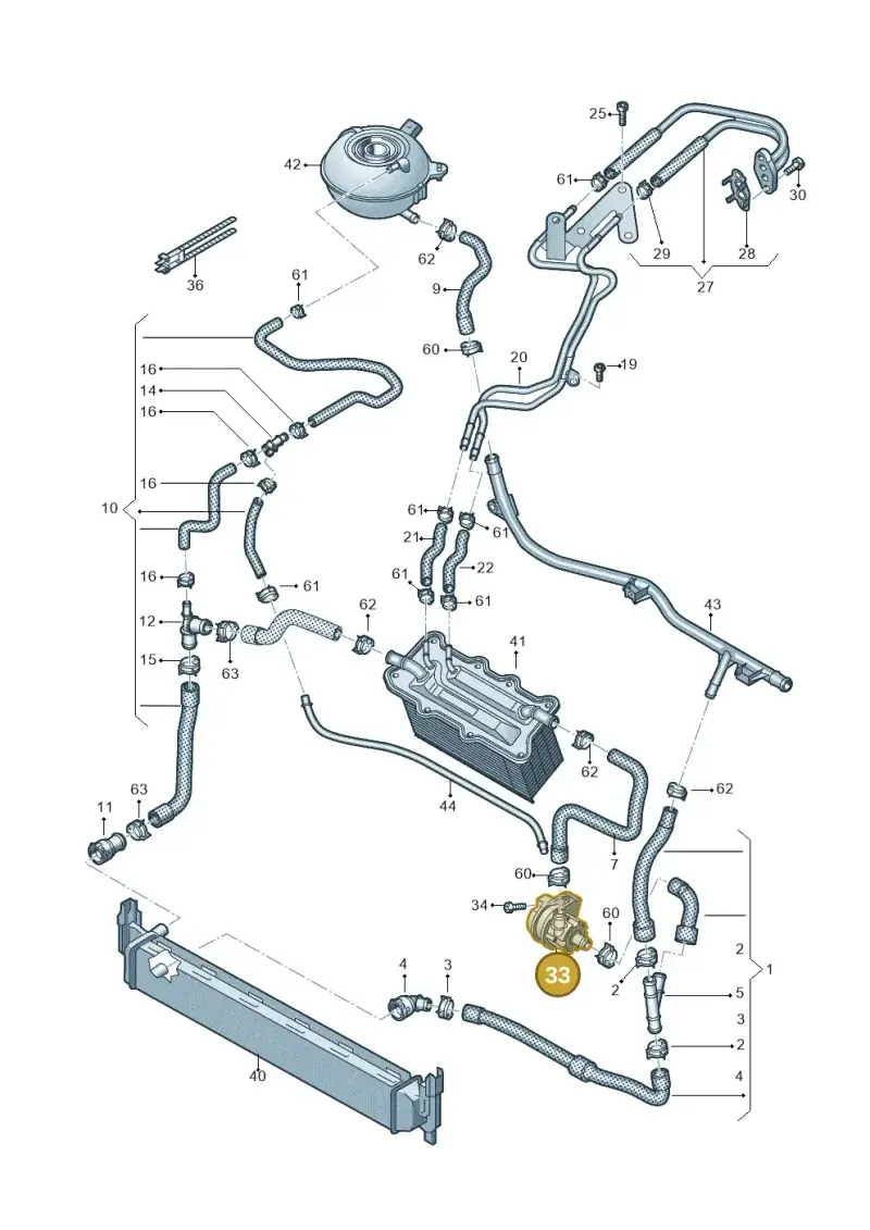 5Q0965567N — Audi A1 sportback 1.0 (2018-) diagram 837121000, position 33