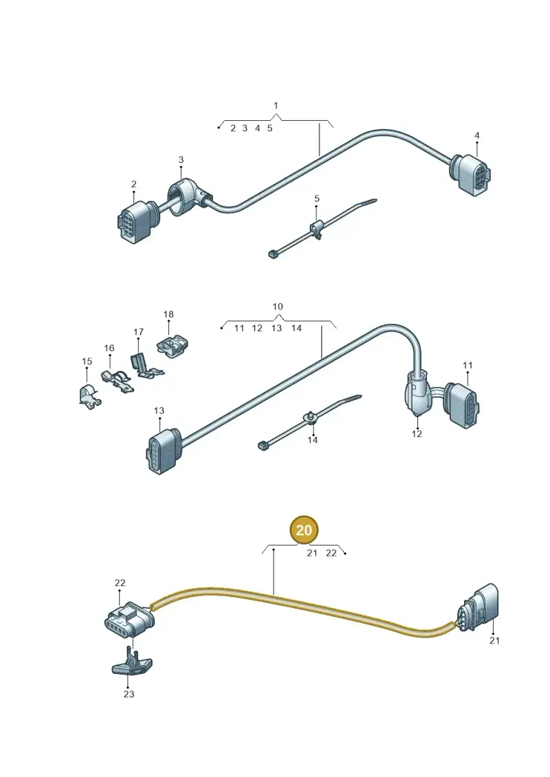 5Q0971106 — Audi TTS Coupe 2.0 (2014-2023) diagram 850972550, position 20
