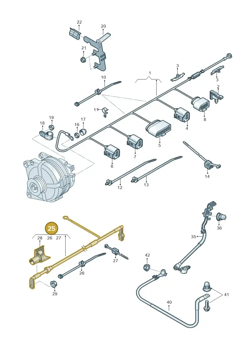 5Q0971228AE — Audi Q2 2.0 TDI (2016-2018) diagram 803972000, position 25