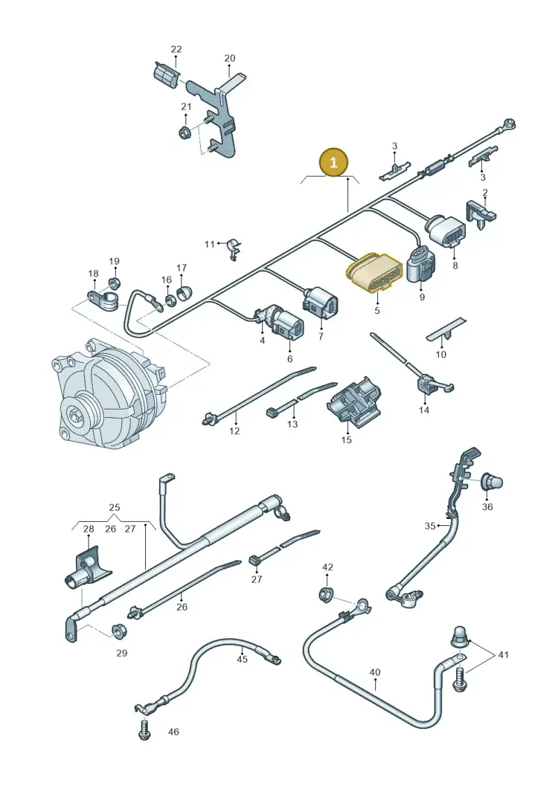 5Q0971230LP — Audi Q3 quattro (2018-2019) diagram 597972000, position 1
