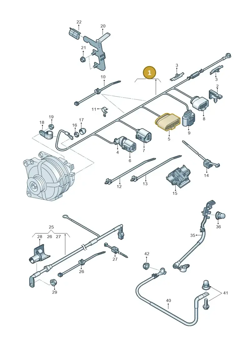 5Q0971230LP — Audi A3 Sportback (2016-2020) diagram 891972000, position 1