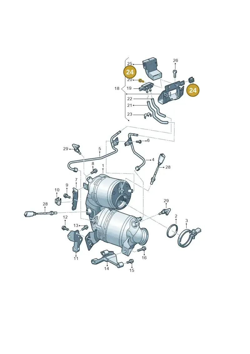 5Q0971842 — Audi A3 Sportback (2019-2021) diagram 803253020, position 24