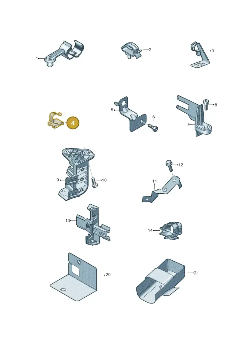5Q0971842A — Audi A1 sportback 1.0 (2018-) diagram 592971000, position 4