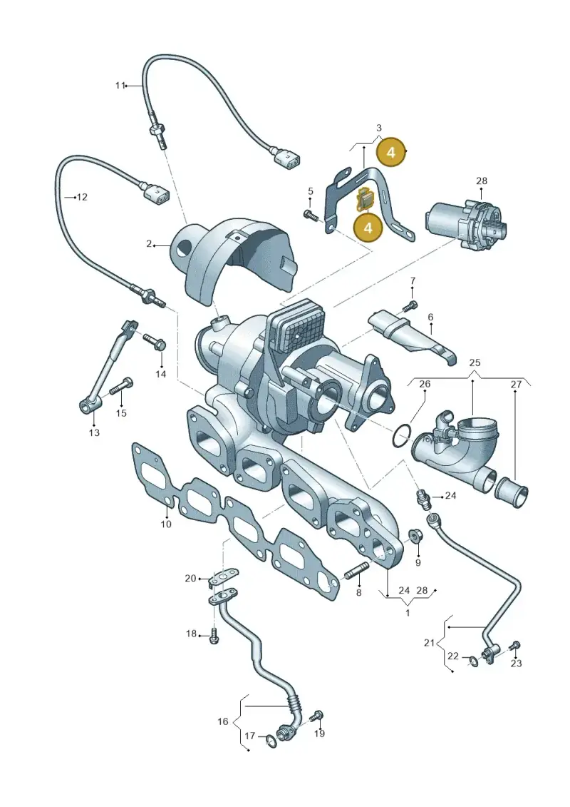 5Q0971842 — Audi A5 Limo 2.0 (2024-) diagram 8wk145375, position 4