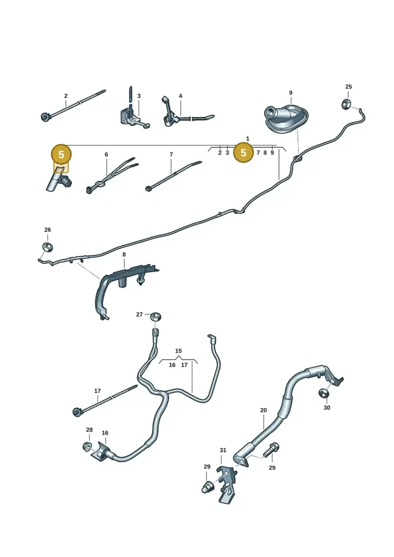 5Q0971843 — Audi RSQ3 Sportback (2019-2024) diagram f3z972000, position 5
