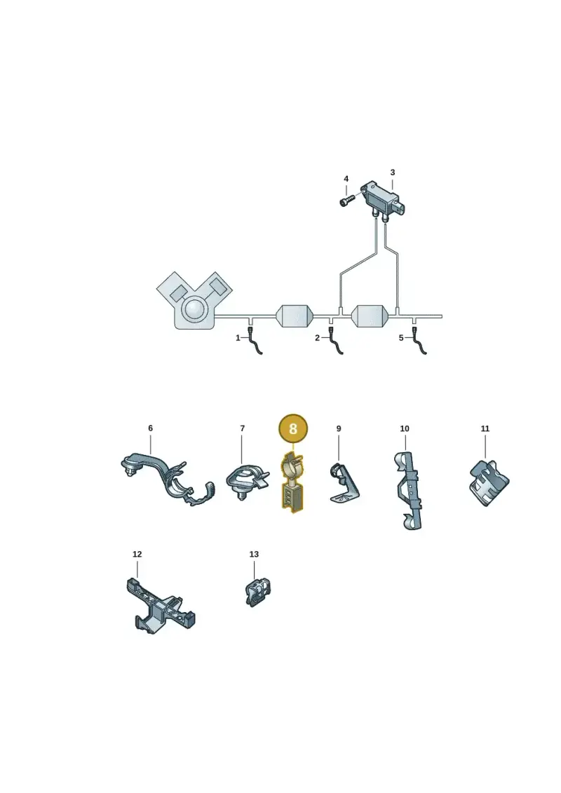 5Q0971848E — Audi TTS Coupe 2.0 (2014-2023) diagram 850906003, position 8