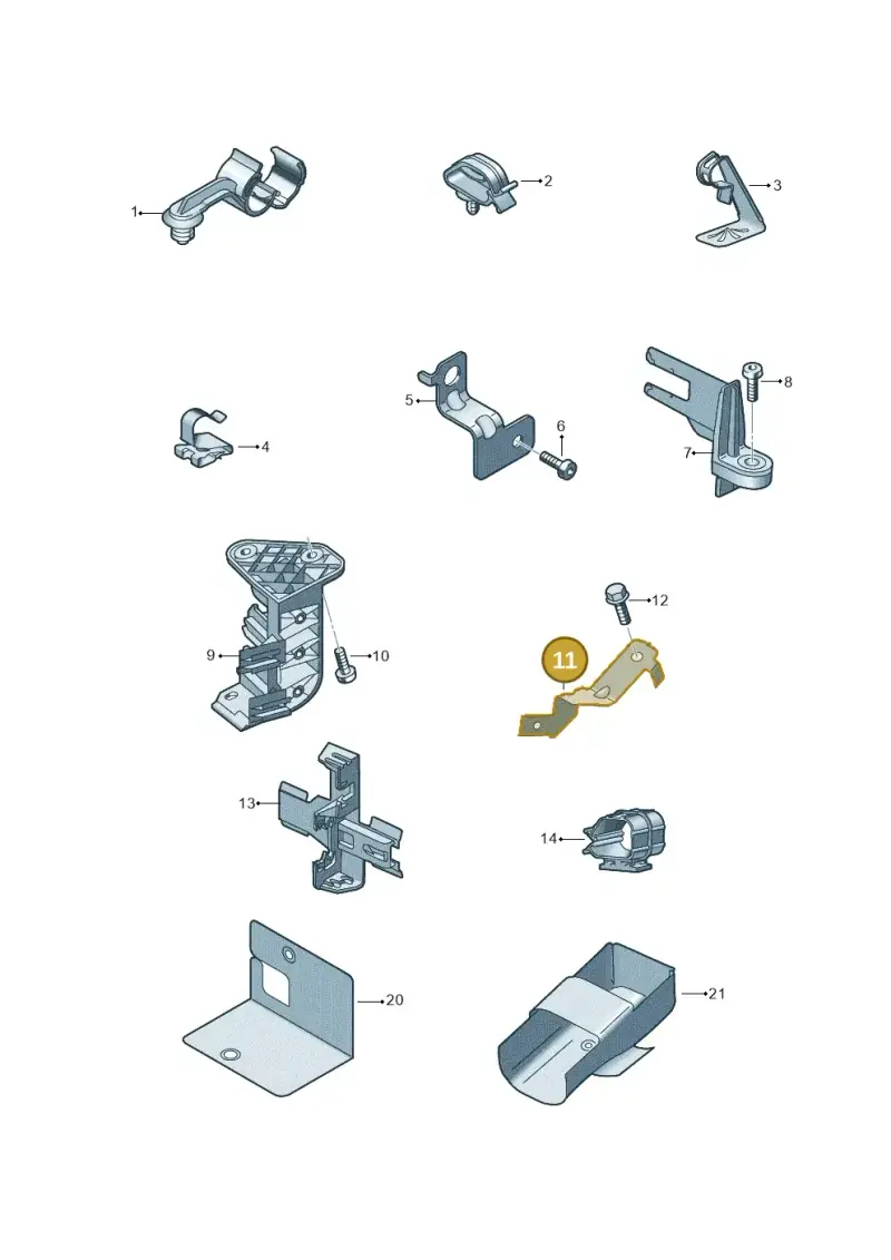 5Q0971858A — Audi A3 Sportback (2019-2021) diagram 592971000, position 11
