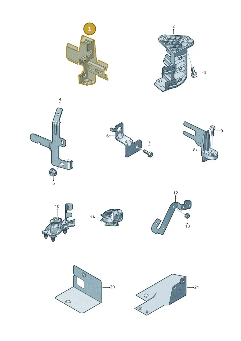 5Q0971890E — Audi Q3 quattro (2018-2019) diagram 597971000, position 1