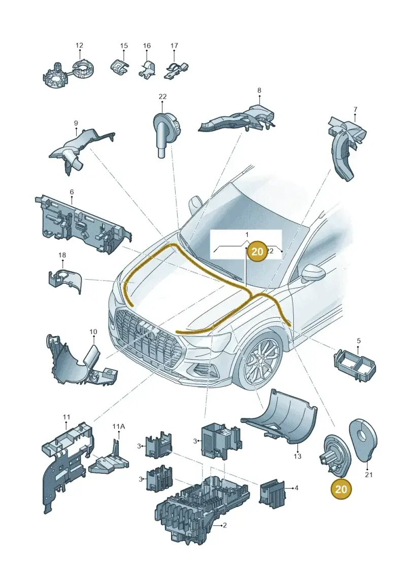 5Q0971915C — Audi RSQ3 Sportback (2019-2024) diagram 597971860, position 20