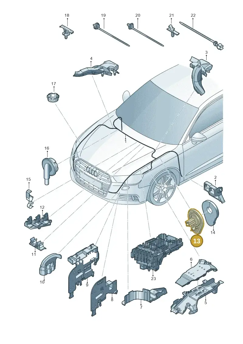 5Q0971915C — Audi RS3 Limousine (2017-2020) diagram 890971870, position 13