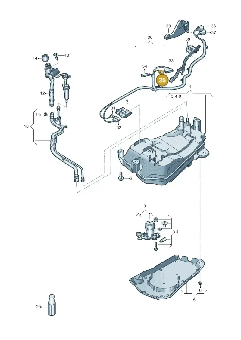 5Q0971994 — Audi A3 Sportback (2019-2021) diagram 596201400, position 35