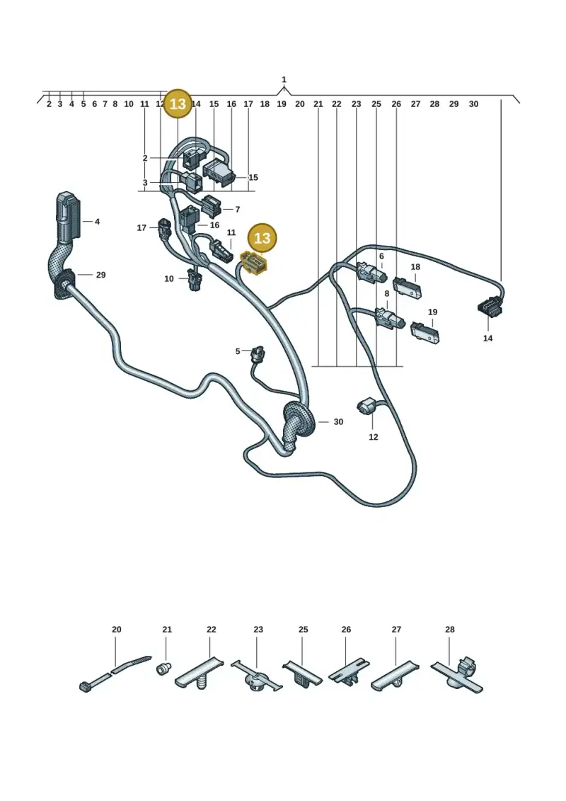 5Q0972703B — Audi Q6 e-tron (2023-) diagram f5s972330, position 13