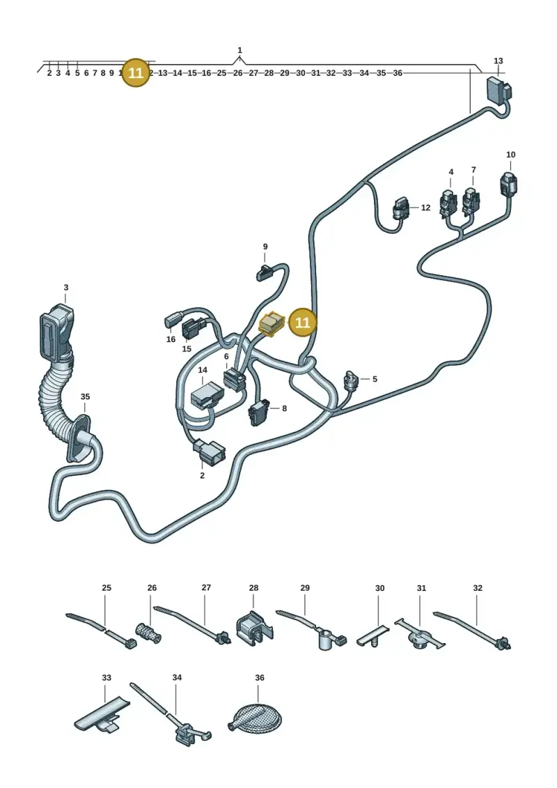 5Q0972703B — Audi A5 Limo 2.0 (2024-) diagram 8wk972330, position 11