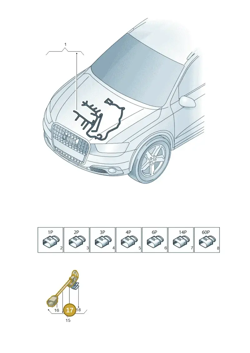 5Q0973802 — Audi Q3 1.4 (2016-) diagram 728971050, position 17