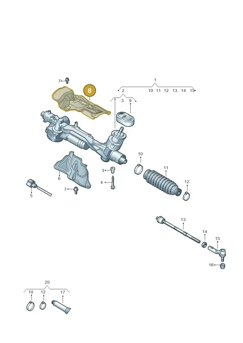 5Q1423981F — Audi A3 Sportback (2019-2021) diagram 596423500, position 8
