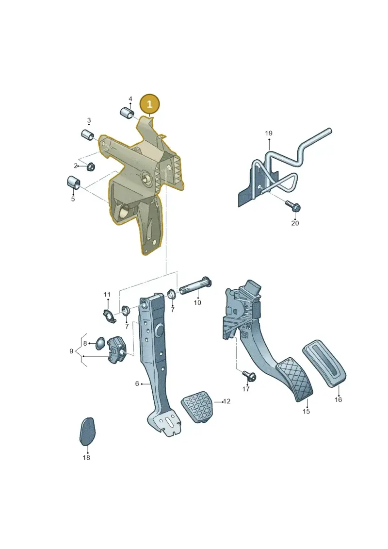 5Q1721115A — Audi A3 Sportback (2016-2020) diagram 890721060, position 1