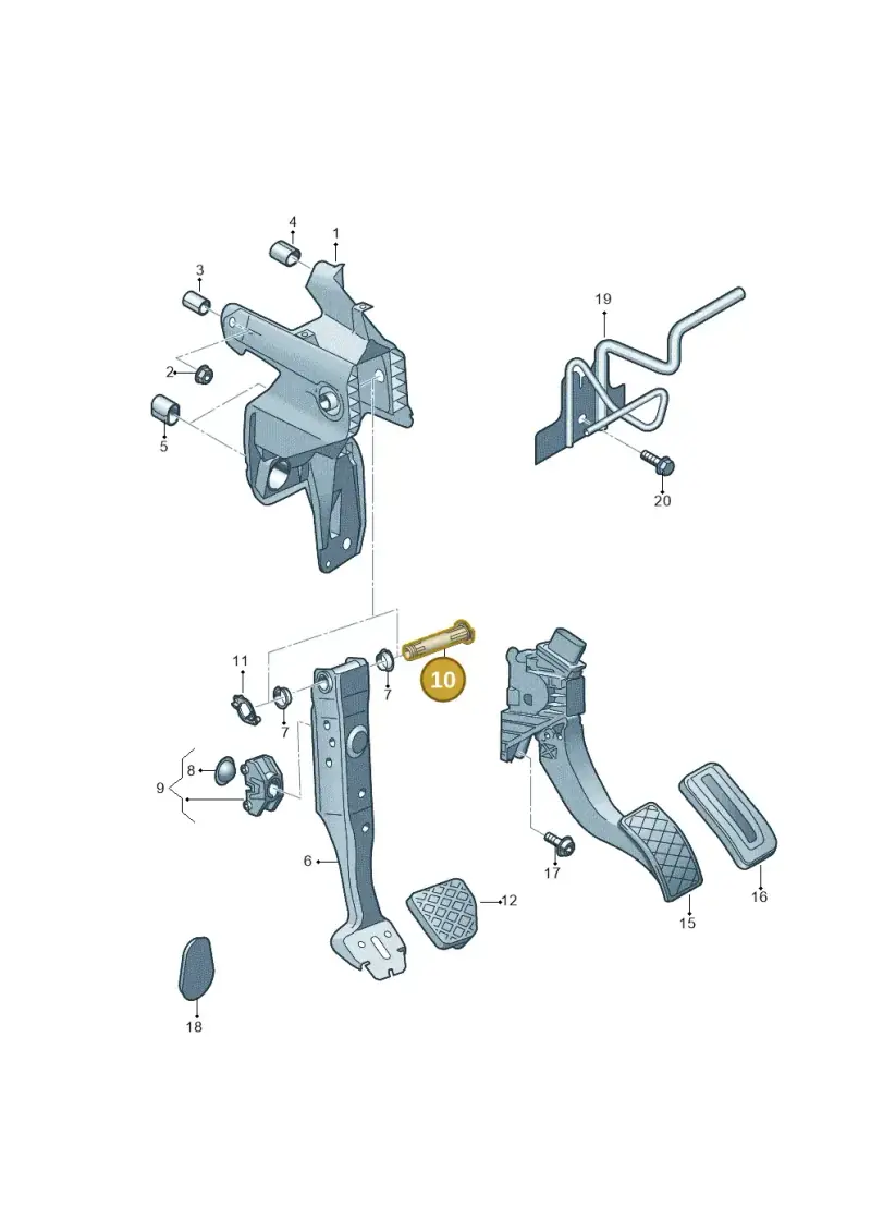 5Q1721325 — Audi A3 Sportback (2016-2020) diagram 890721060, position 10