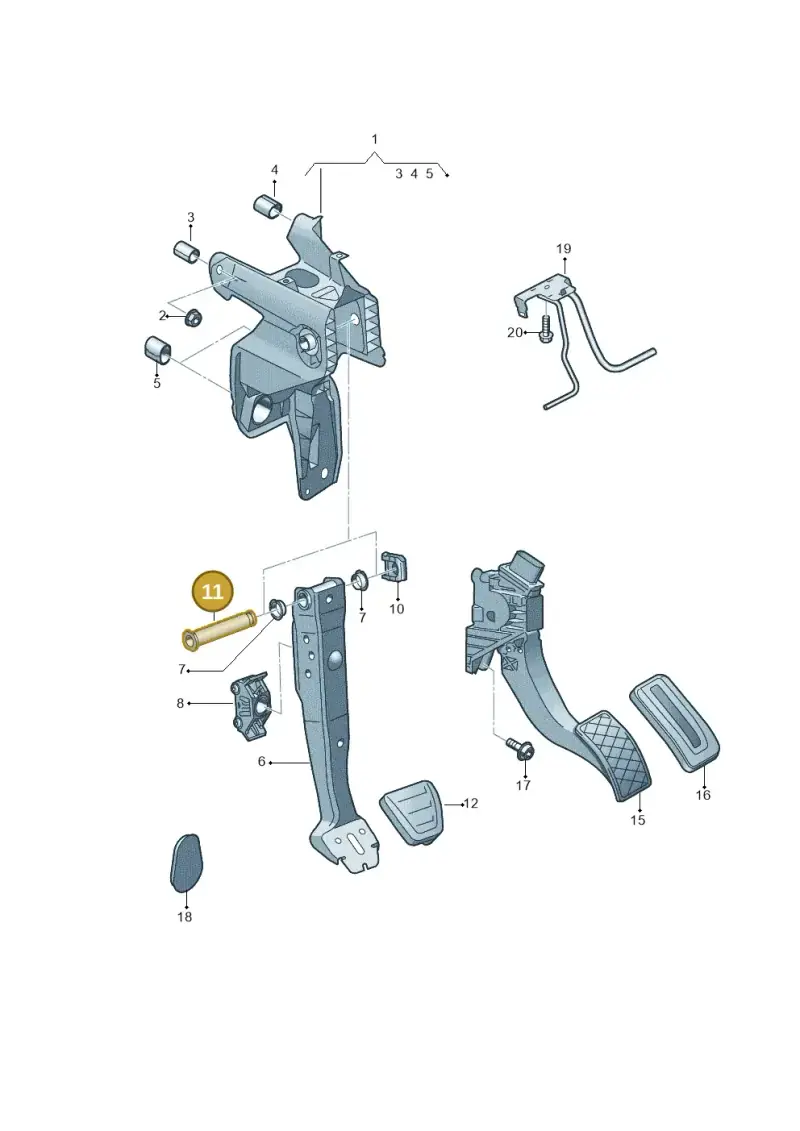 5Q1721325A — Audi A3 Sportback (2019-2021) diagram 884721600, position 11