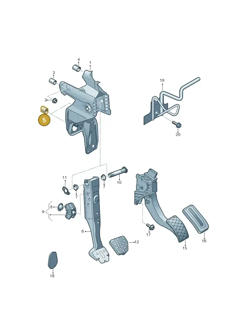 5Q1721620A — Audi A3 Sportback (2016-2020) diagram 890721060, position 5