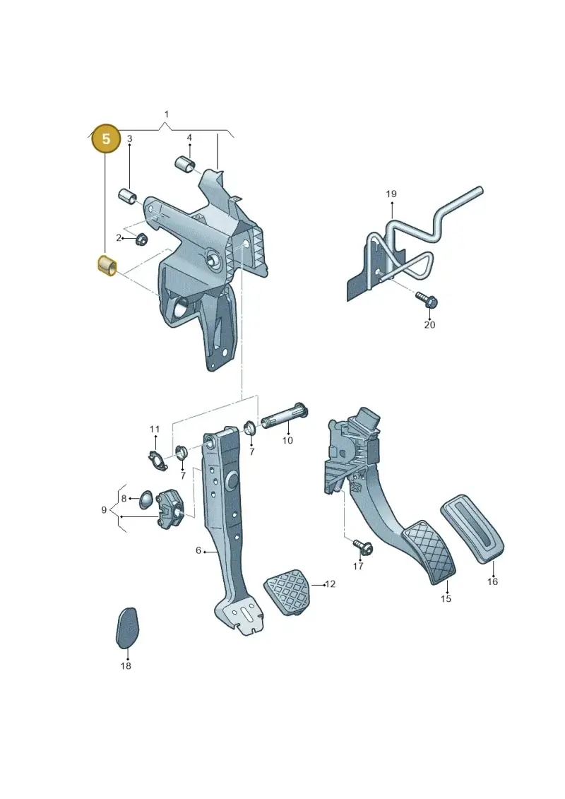 5Q1721620A — Audi TTRS Coupe (2016-2023) diagram 898721600, position 5