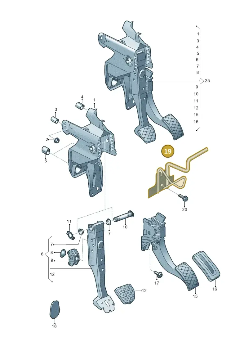 5Q1723913F — Audi A3 Sportback (2012-2016) diagram 850721600, position 19