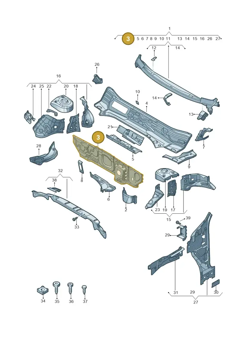 5Q1803155B — Audi RSQ3 Sportback (2019-2024) diagram 597805050, position 3