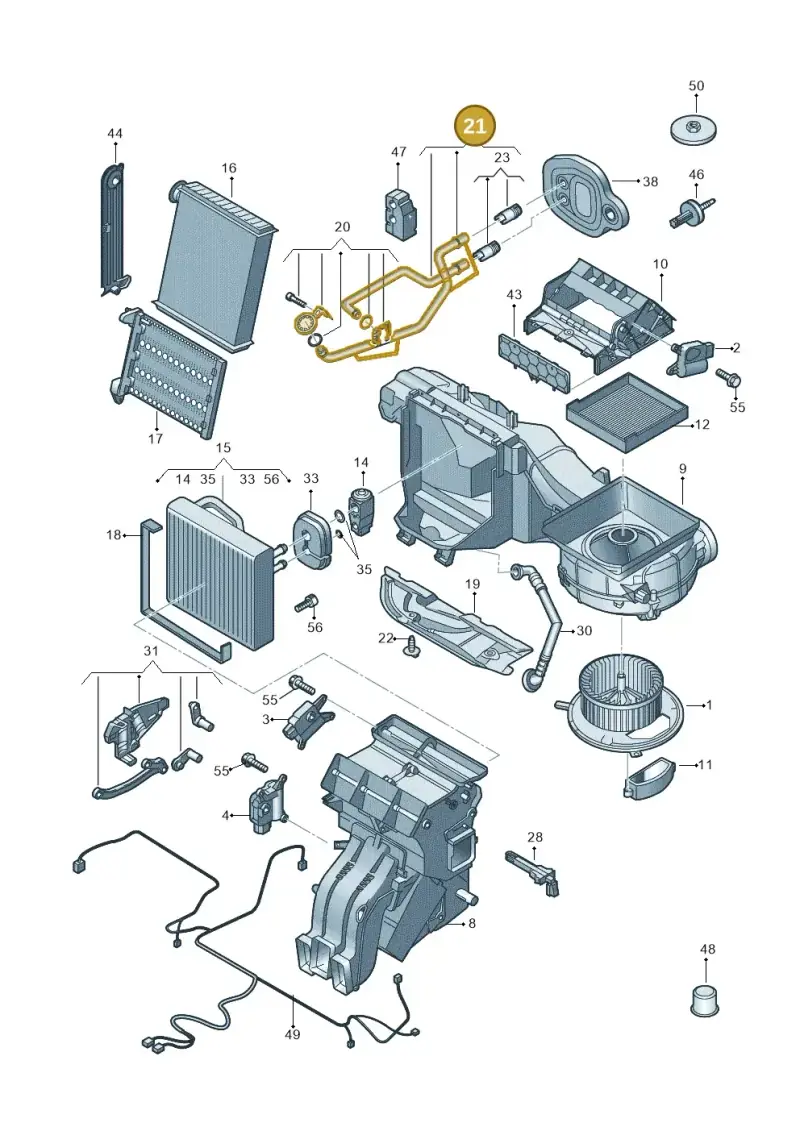 5Q1819857A — Audi A3 Sportback (2019-2021) diagram 745820100, position 21
