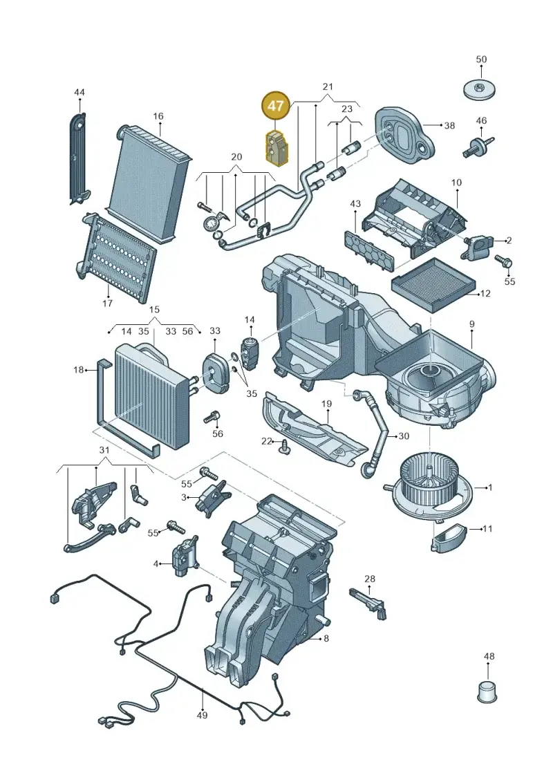 5Q1820577 — Audi A3 Sportback (2019-2021) diagram 745820100, position 47