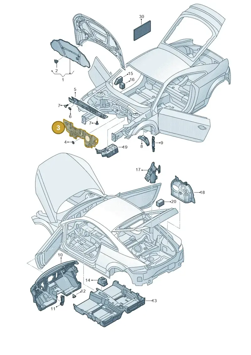 5Q1863353L — Audi TTS Coupe 2.0 (2014-2023) diagram 850863200, position 3
