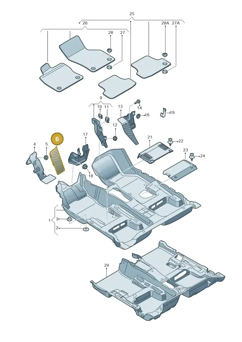 5Q1864551 — Audi RS3 Sportback (2015-2016) diagram 778863000, position 6