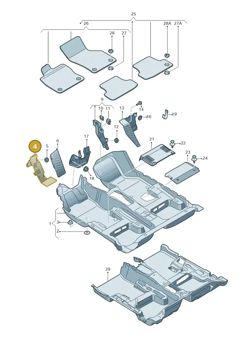 5Q1864775A — Audi RS3 Limousine (2017-2020) diagram 778863000, position 4