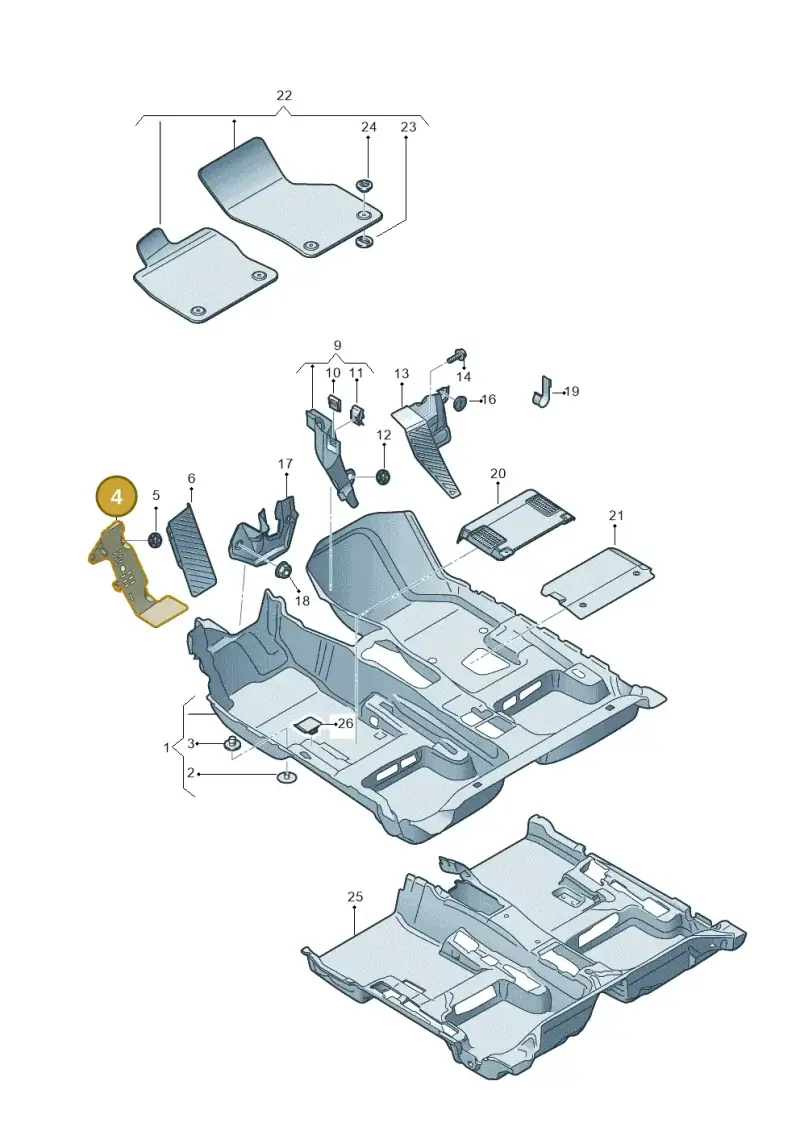 5Q1864775A — Audi TTRS Coupe (2016-2023) diagram 850863000, position 4