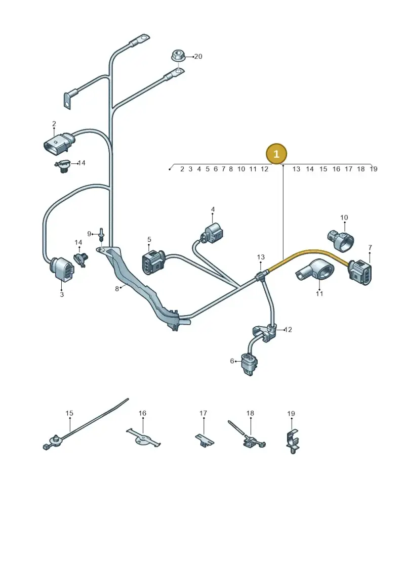 5Q1971111CB — Audi A3 Sportback (2016-2020) diagram 745972700, position 1