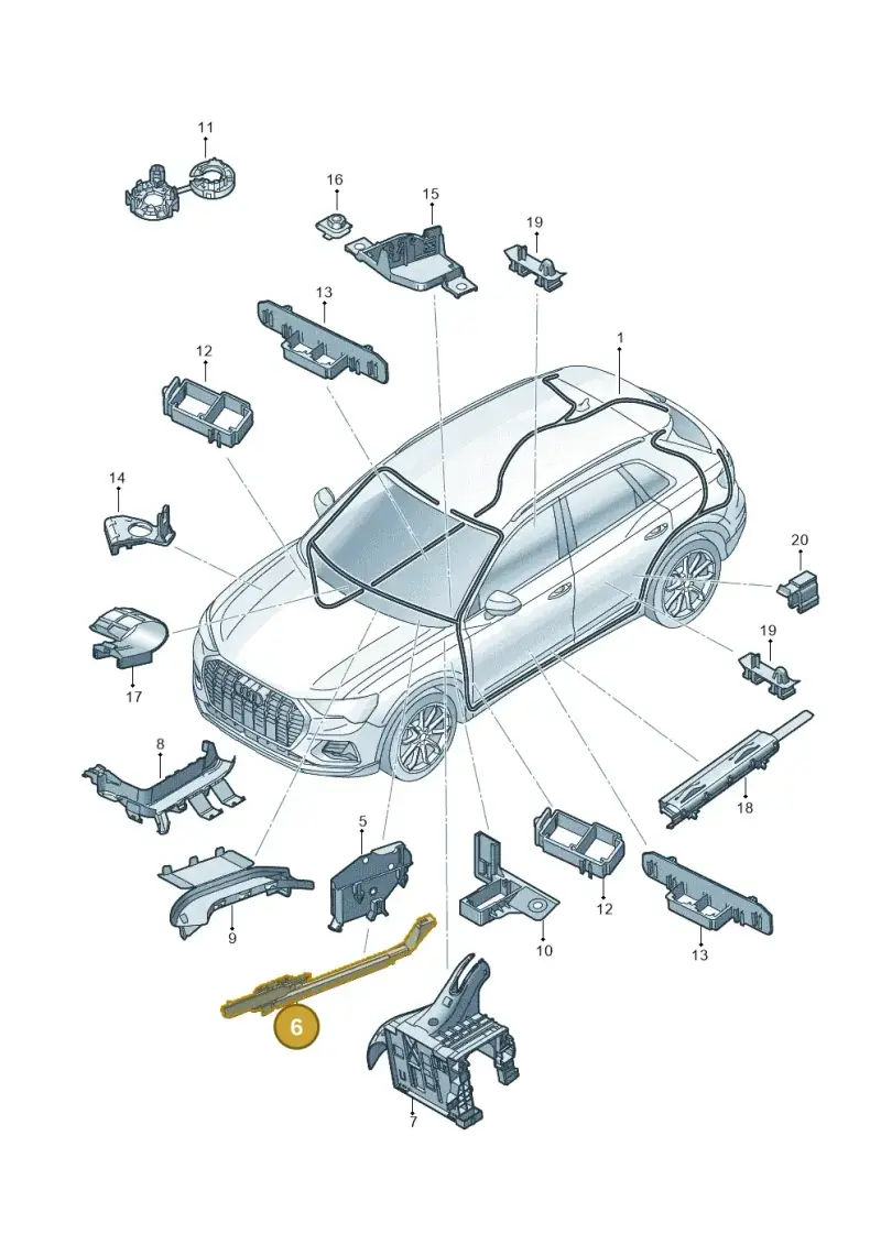 5Q1971615A — Audi RSQ3 Sportback (2019-2024) diagram 597971800, position 6