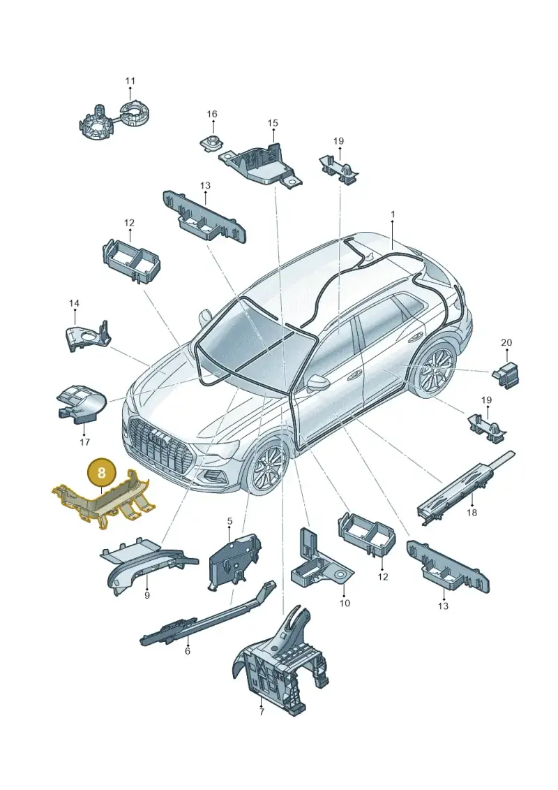 5Q1971815B — Audi RSQ3 Sportback (2019-2024) diagram 597971800, position 8