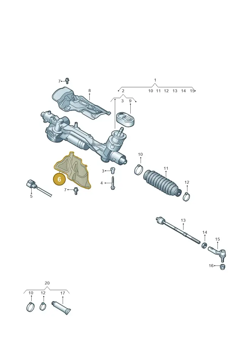 5Q2423981S — Audi A3 Sportback (2019-2021) diagram 596423500, position 6