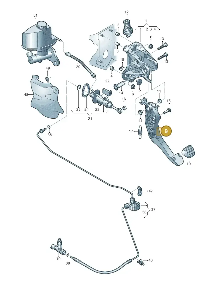 5Q2721321D — Audi Q3 quattro (2018-2019) diagram 597721030, position 9