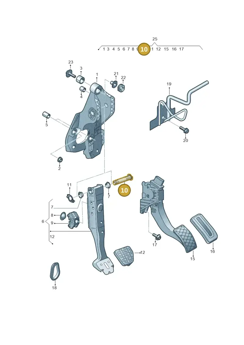 5Q2721325 — Audi A3 Cab. 1.4 (2013-2016) diagram 778721700, position 10