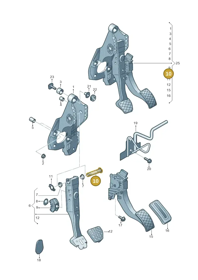 5Q2721325 — Audi TTS Coupe 2.0 (2014-2023) diagram 850721700, position 10