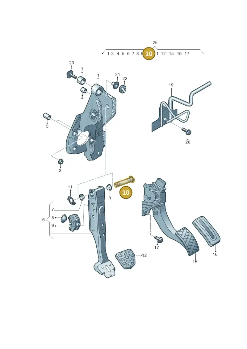 5Q2721325 — Audi RS3 Sportback (2015-2016) diagram 858721700, position 10