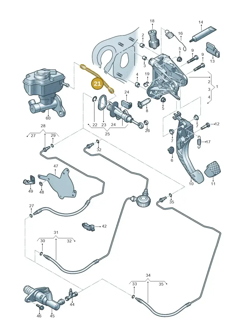 5Q2721453C — Audi A3 Sportback (2016-2020) diagram 890721300, position 21
