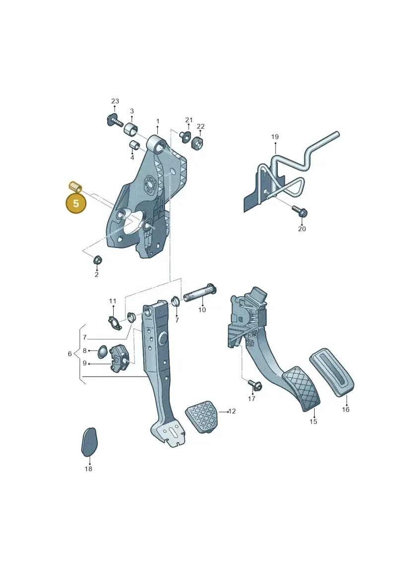 5Q2721620A — Audi RS3 Limousine (2017-2020) diagram 745721700, position 5