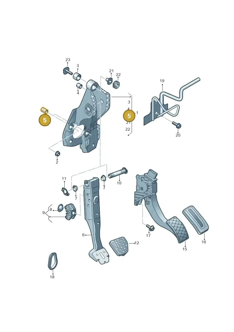 5Q2721620A — Audi RSQ3 Sportback (2019-2024) diagram 891721700, position 5