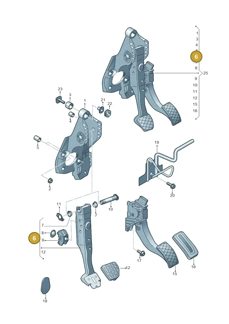 5Q2723142F — Audi TTS Coupe 2.0 (2014-2023) diagram 850721700, position 6
