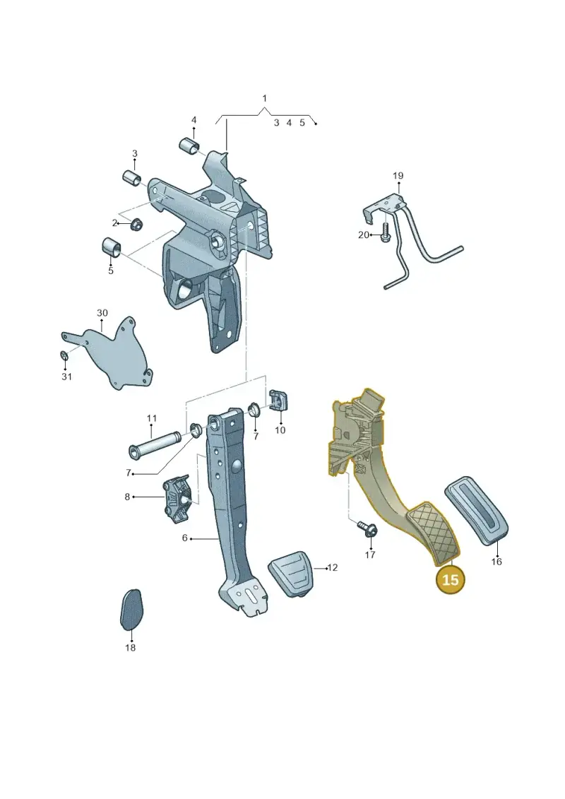 5Q2723503F — Audi A3 Sportback (2019-2021) diagram 596721700, position 15
