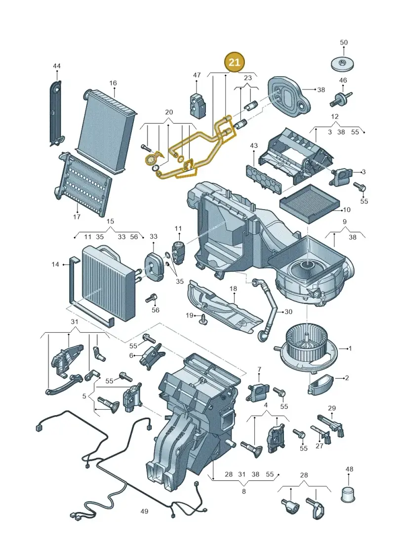 5Q2819857A — Audi RSQ3 Sportback (2019-2024) diagram 745820200, position 21