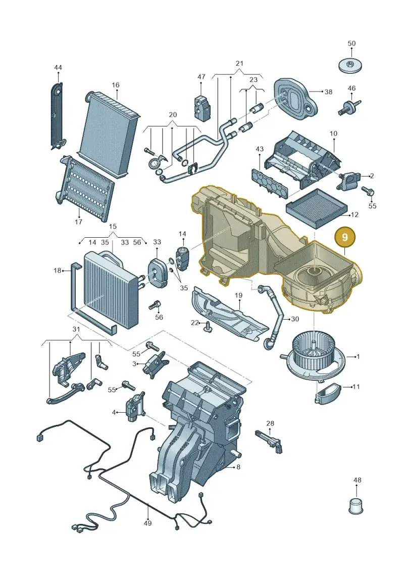 5Q2820007D — Audi A3 Sportback (2019-2021) diagram 745820100, position 9