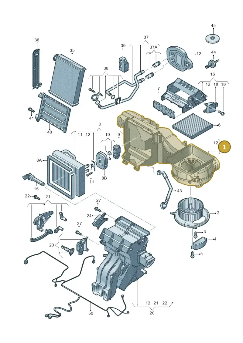 5Q2820007D — Audi RSQ3 Sportback (2019-2024) diagram 827820100, position 1